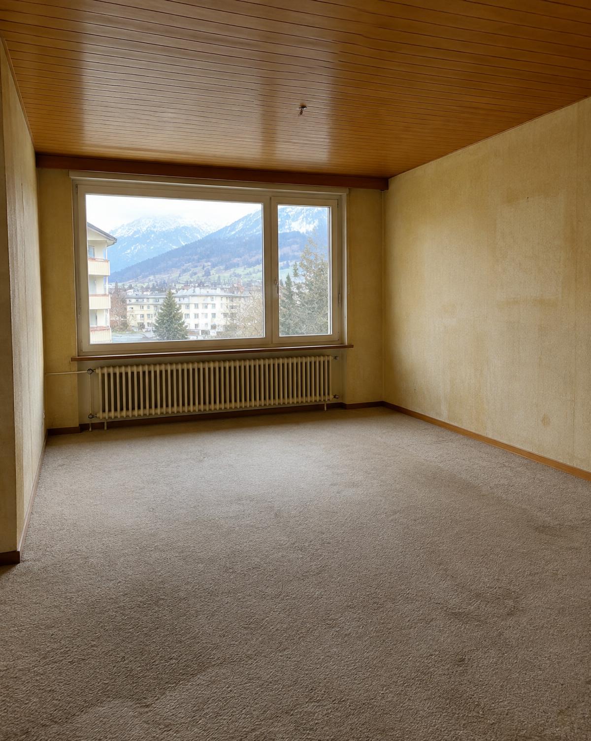 Wohnraum vor der Renovation
